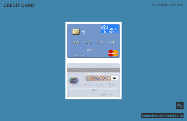 Vanuatu Alpen Baruch Bank Limited Mastercard-Beispielvorschau